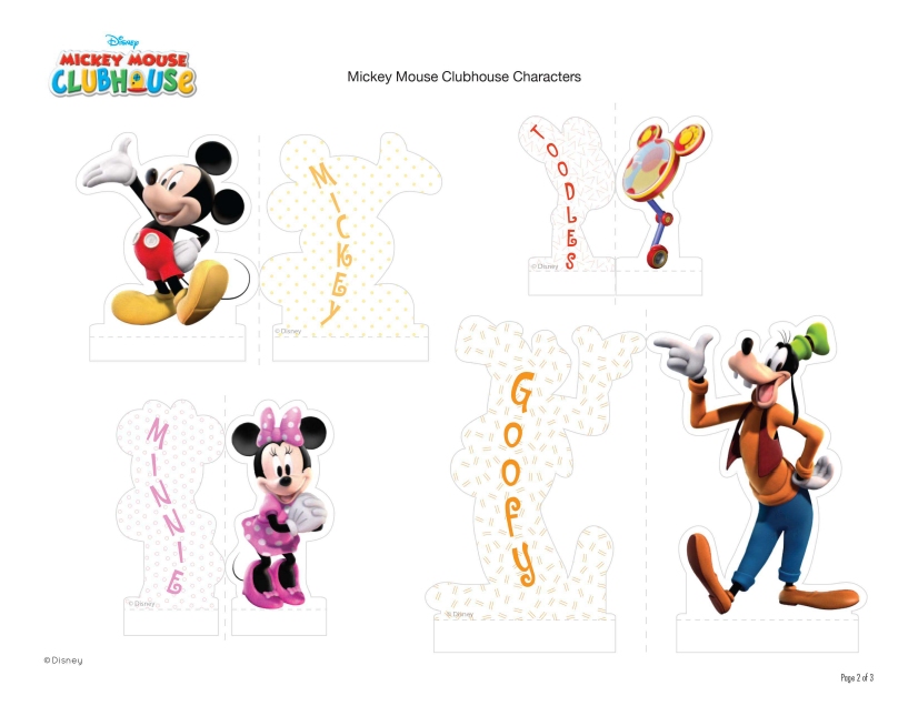 Mickey Mouse Club House Play Set folha Personagens 2