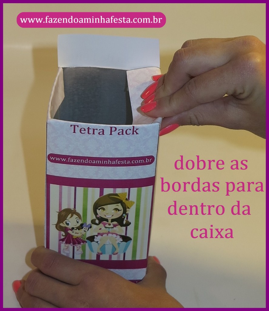 Dobre as sobras para dentro da caixa