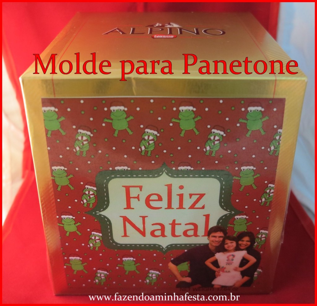 E está pronto o seu lindo panetone personalizado para presentear neste natal!