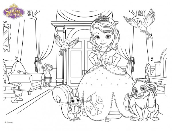 Imagem para Colorir da Princesinha Sofia Primeira