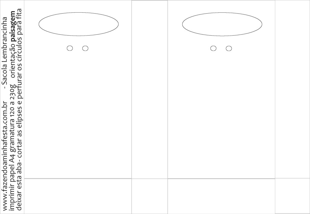 Molde limpo da Sacolinha sem moldura