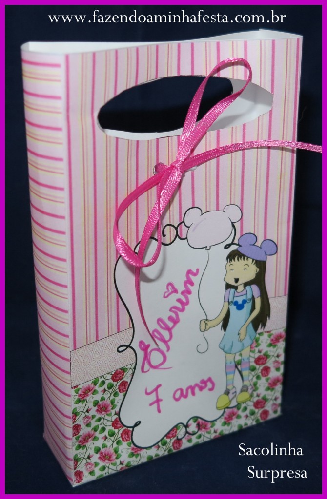 Novo molde para sacolinha tipo caixinha! Linda demais!