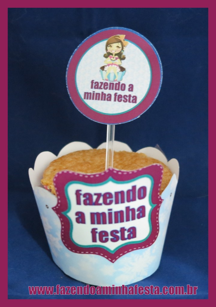 Agora é só montar os seus cupcakes com lindas saias e toppers e fazer muito sucesso!!!