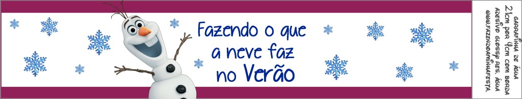 Rótulo Água Mineral do Olaf