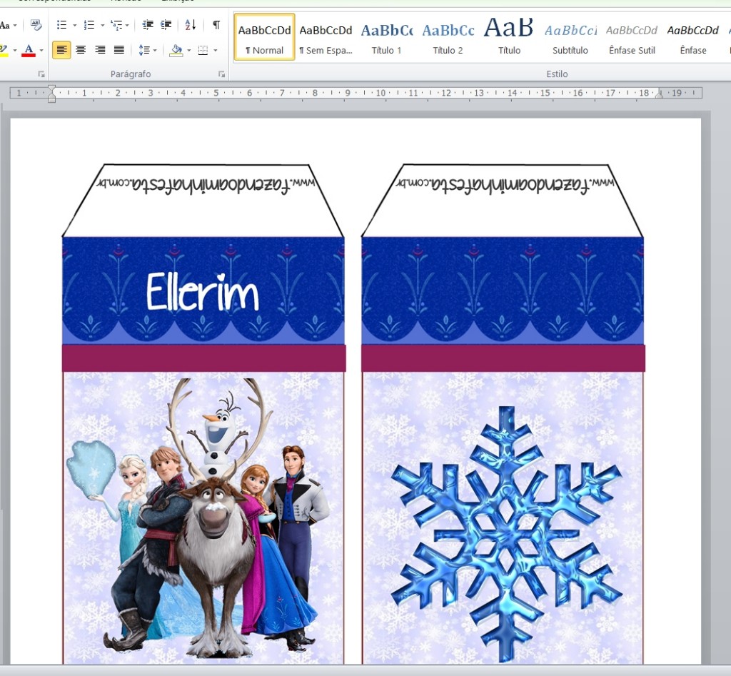 Duas bandeirinhas em uma folha, com altura de 25cm