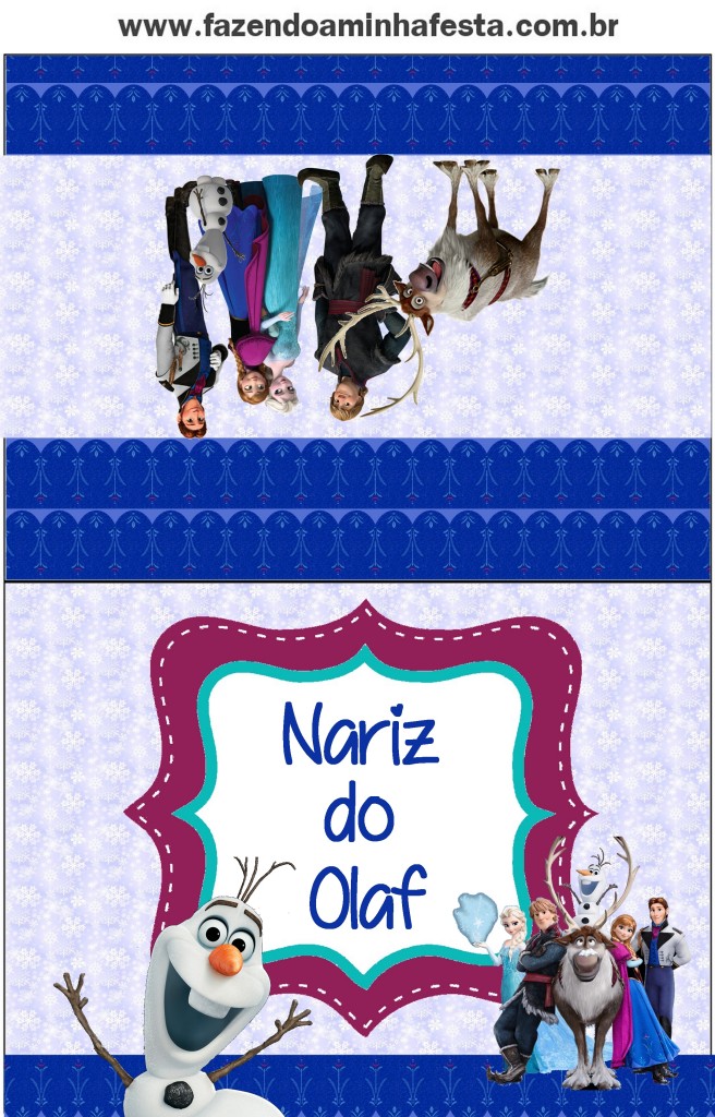 Cartão de Mesa - Nariz do Olaf