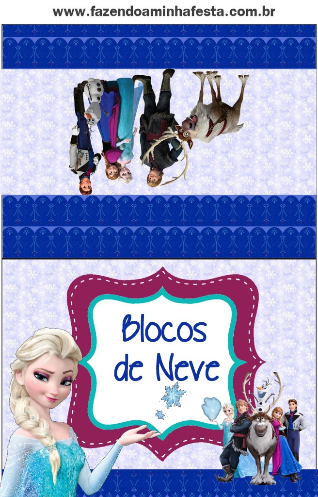Cartão de Mesa - blocos de neve (para marshmallows)