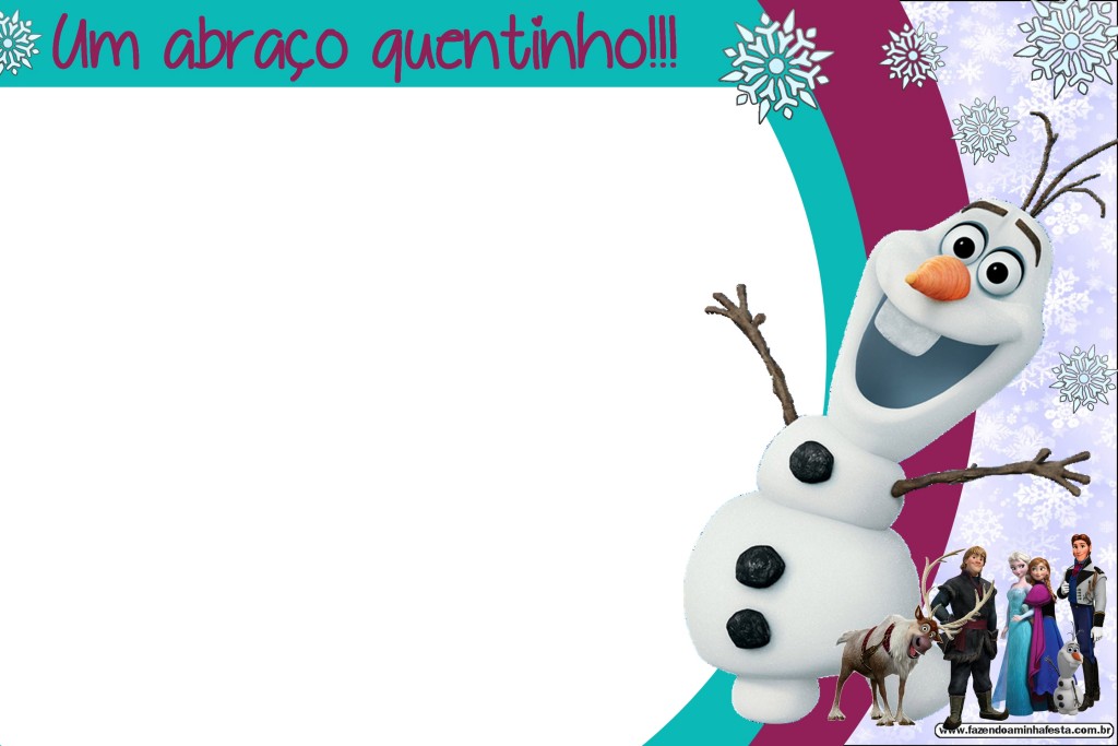 Molde Moldura Abraço Olaf em JPG