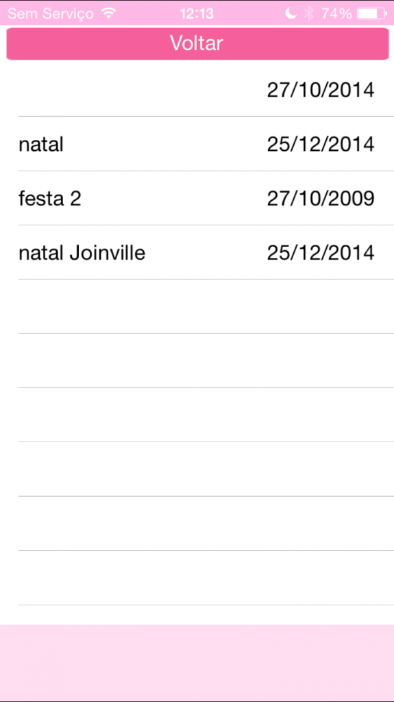 Na página "Minhas Festas" Você administra todas as festas Criadas.