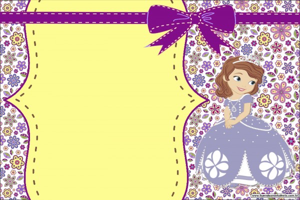 Convite Princesinha Sofia da Disney