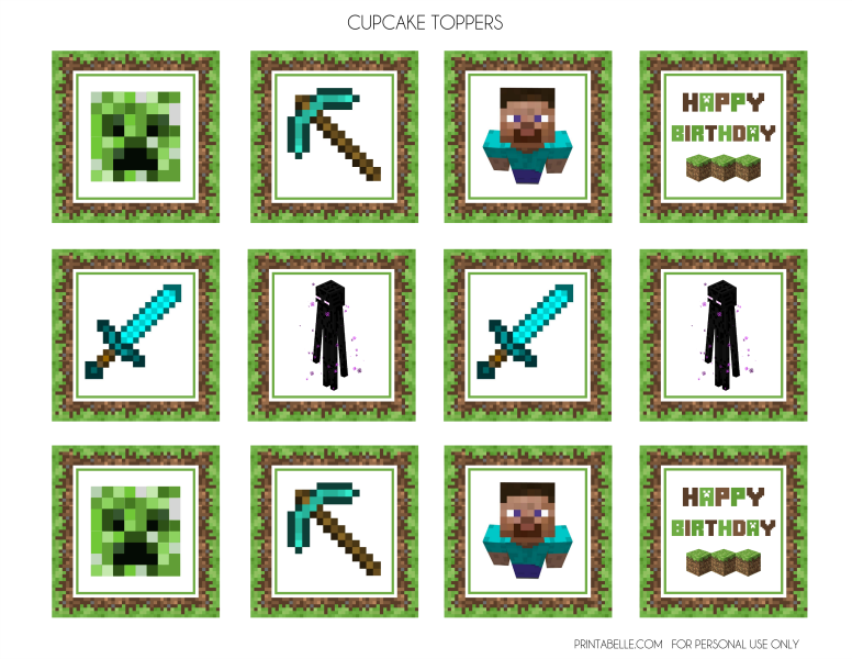 Imagens grátis para imprimir Minecraft via catch my party