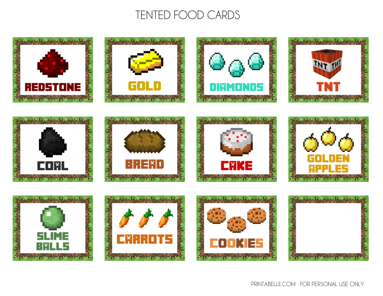 Imagens grátis para imprimir Minecraft via catch my party