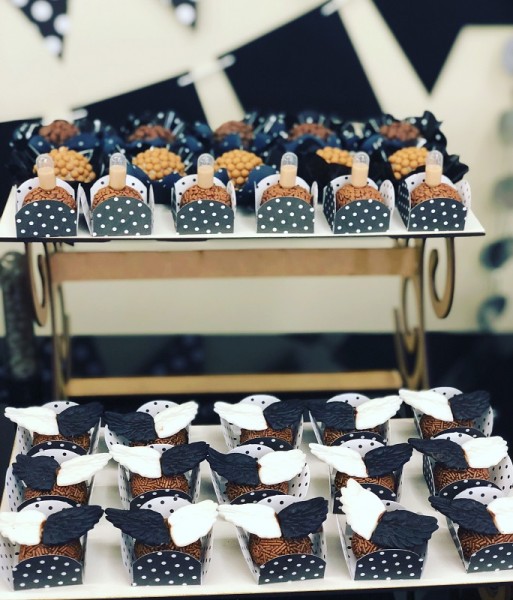 Docinhos com o tema Asas de Anjo Branco e Preto