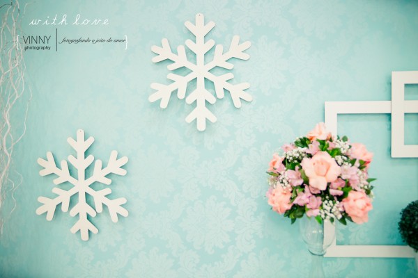 Flocos de neve para compor a decoração de inverno