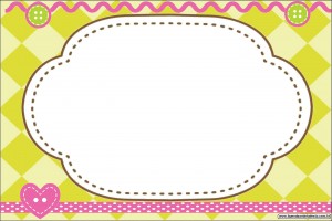 moldes coloridos para personalizados convites rótulos