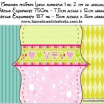 moldes coloridos para personalizados convites rótulos
