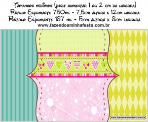 moldes coloridos para personalizados convites rótulos