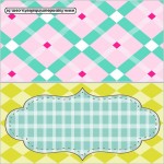 moldes coloridos para personalizados convites rótulos